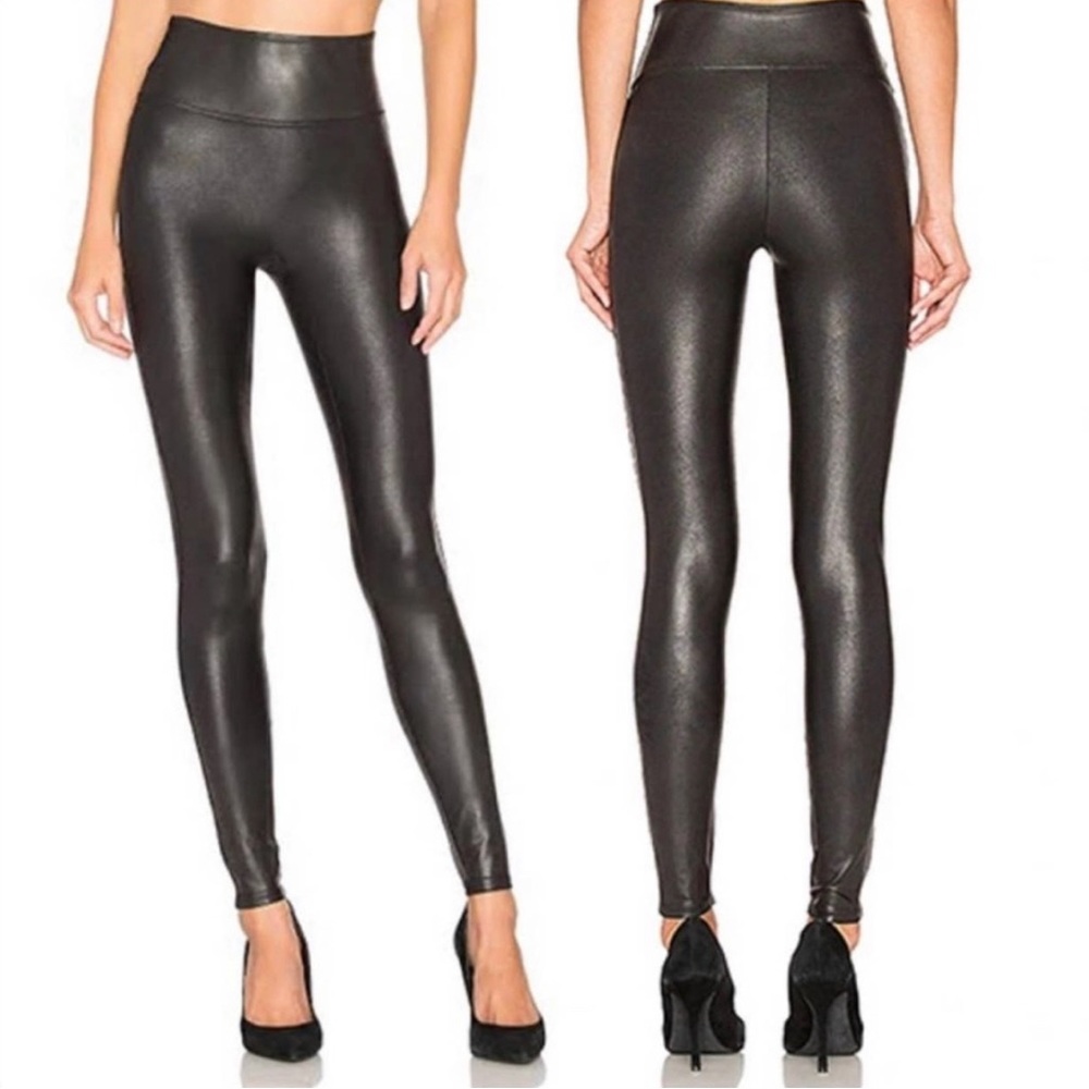 SPANX Faux Leather Leggings in Black